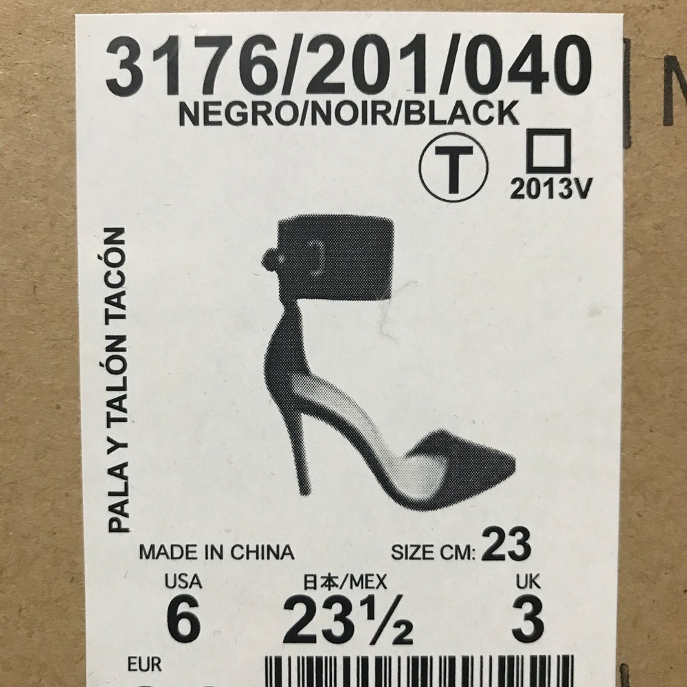 Zara Black Strap Heel